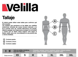 TABLA TALLAJE VELILLA CONFECCION