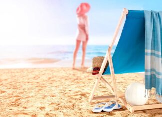 Suave pareo toalla en material 100% algodón de 110g/m2 y alegre diseño bicolor. 180 x 70 x cm | 150 gr. PAREO TOALLA DE PLAYA