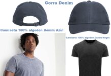 Pack de 2 camisetas efecto jeans + gorra jeans