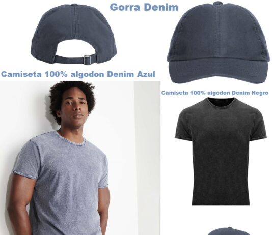 Pack de 2 camisetas efecto jeans + gorra jeans